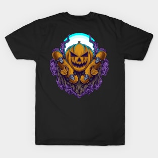 halloween Stickers t shirt design halloween pumpkin skateboard T-Shirt